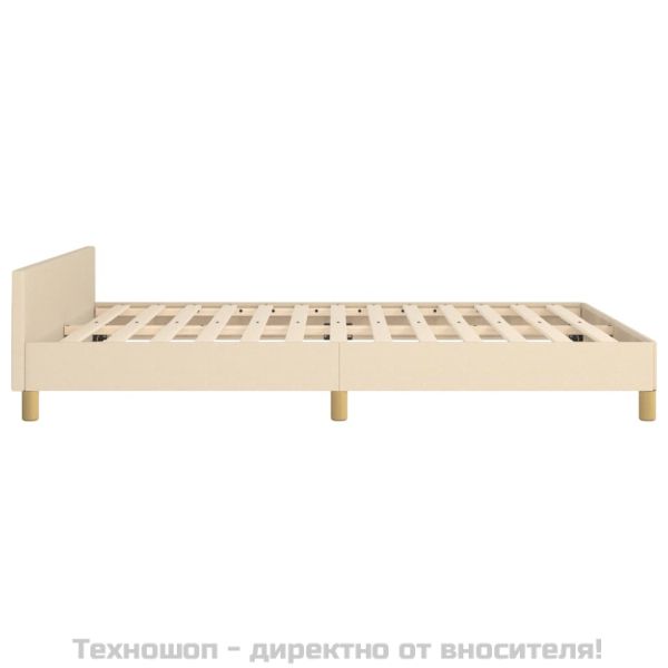 Рамка за легло без матрак, кремава, 140x190 см, плат
