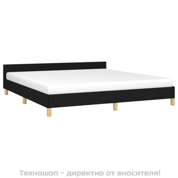 Рамка за легло без матрак, черна, 180x200 см, плат
