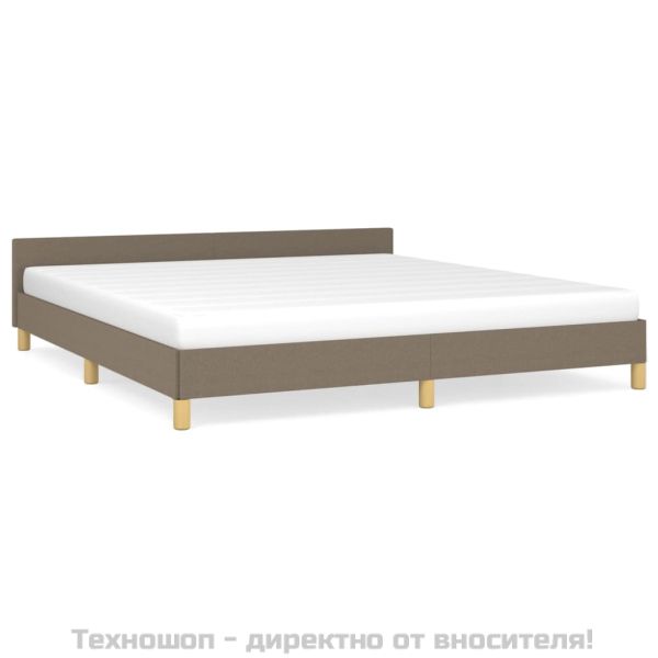 Рамка за легло без матрак, таупе, 180x200 см плат