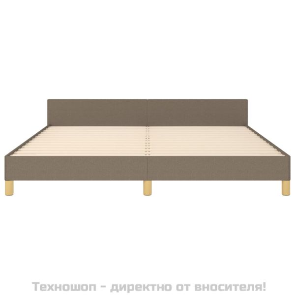 Рамка за легло без матрак, таупе, 180x200 см плат