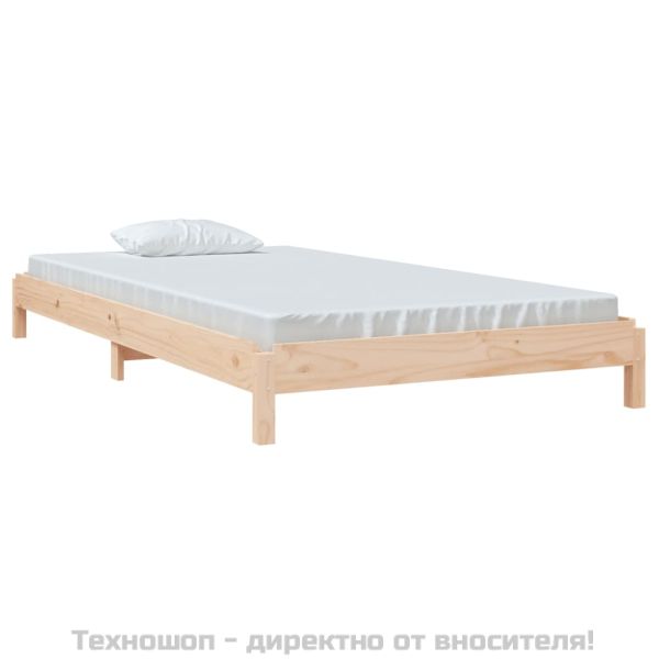 Стифиращо легло 100x200 см масивно борово дърво