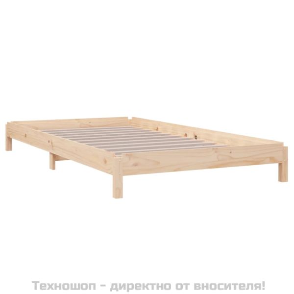 Стифиращо легло 100x200 см масивно борово дърво