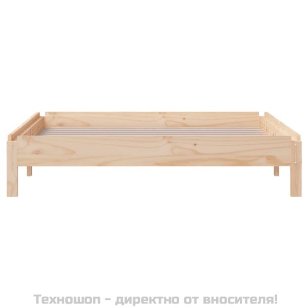 Стифиращо легло 100x200 см масивно борово дърво