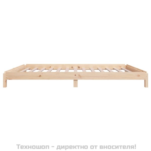 Стифиращо легло 100x200 см масивно борово дърво