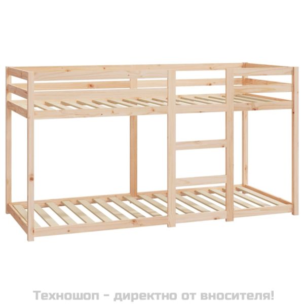 Двуетажно легло, 80x200 см, борово дърво масив