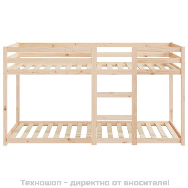 Двуетажно легло, 80x200 см, борово дърво масив