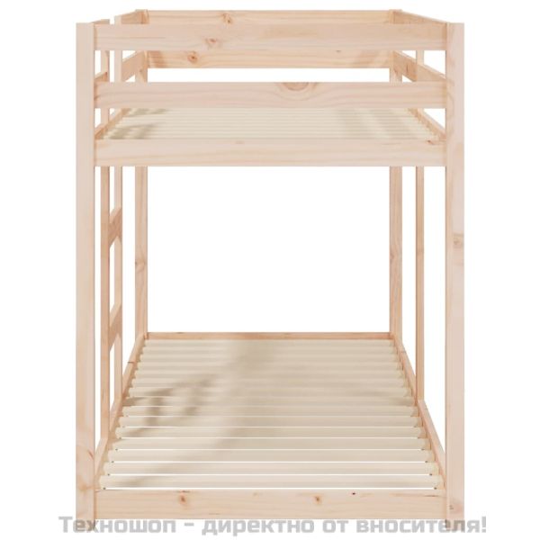 Двуетажно легло, 80x200 см, борово дърво масив