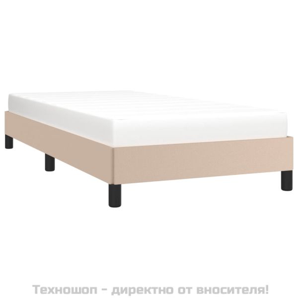 Рамка за легло, капучино, 100x200 см, изкуствена кожа