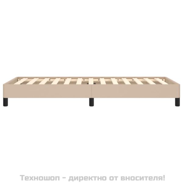 Рамка за легло, капучино, 100x200 см, изкуствена кожа