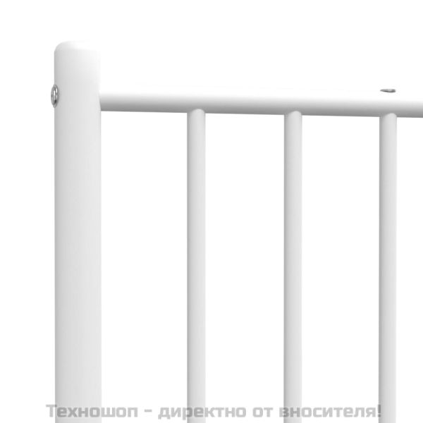 Метална табла за глава, бяла, 100 см