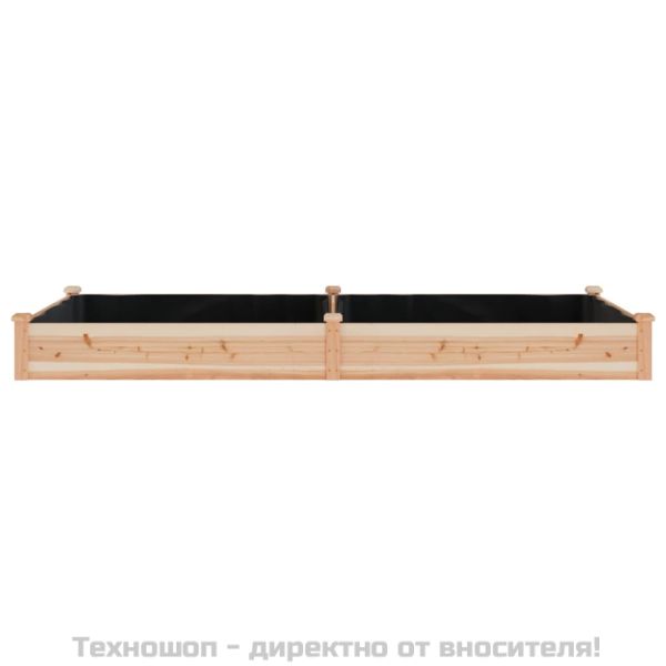 Градинско повдигнато легло с вложка 240x120x25 см масивна ела