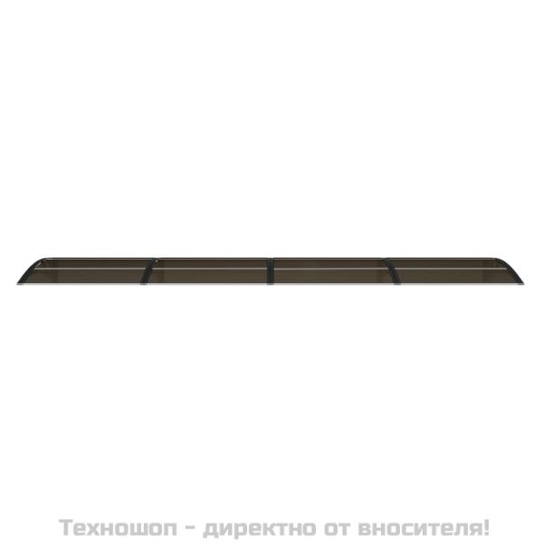 Навес за врата, черен, 400x75 см, поликарбонат