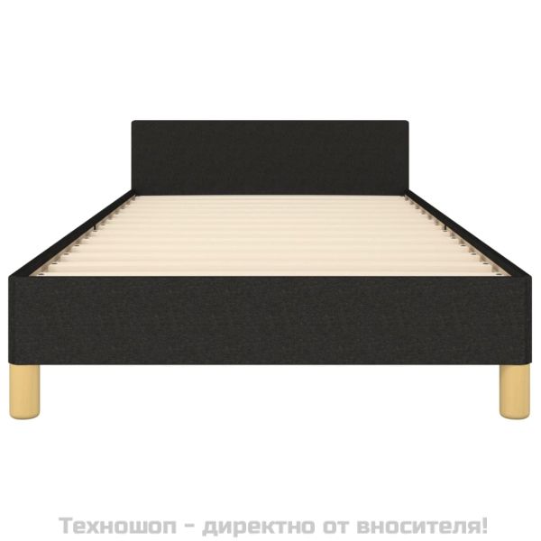 Рамка за легло с табла без матрак, черна,90x190 см плат