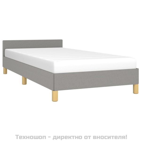 Рамка за легло без матрак, светлосива, 100x200 см, плат