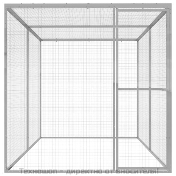 Клетка за котки 3x1,5x1,5 м поцинкована стомана