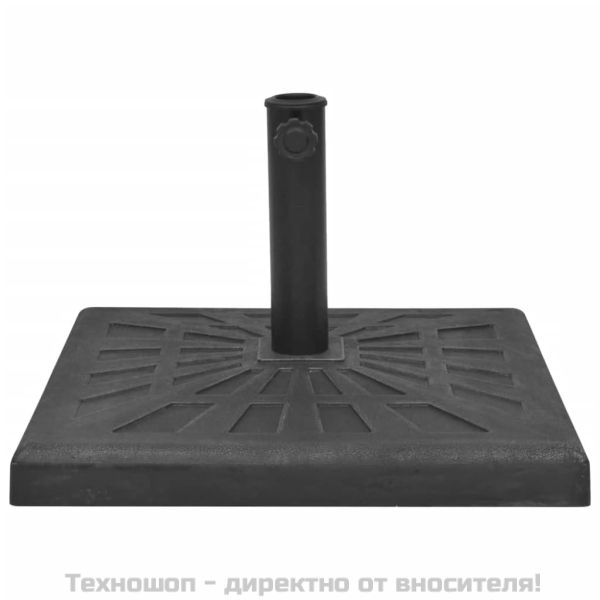 Основа за чадър, квадратна, смола, черна, 19 кг