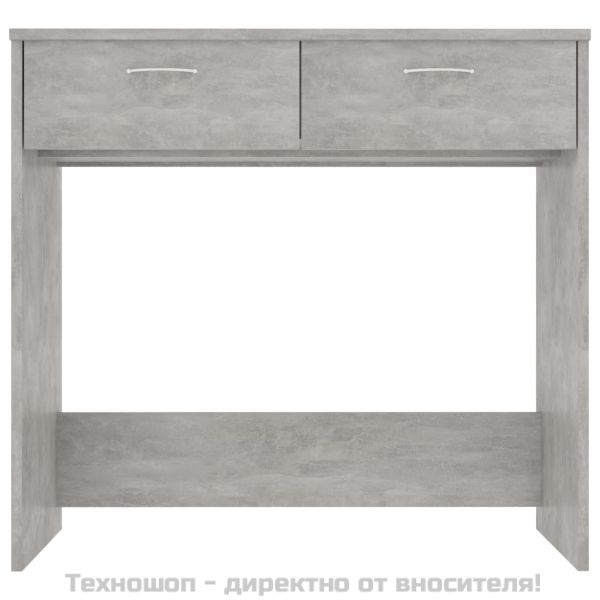 Бюро, бетонно сиво, 80x40x75 см, инженерно дърво