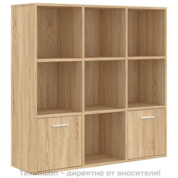 Шкаф библиотека, дъб сонома, 98x30x98 см, инженерно дърво
