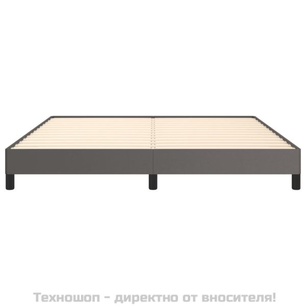 Pамка за легло сива 160x200 см изкуствена кожа