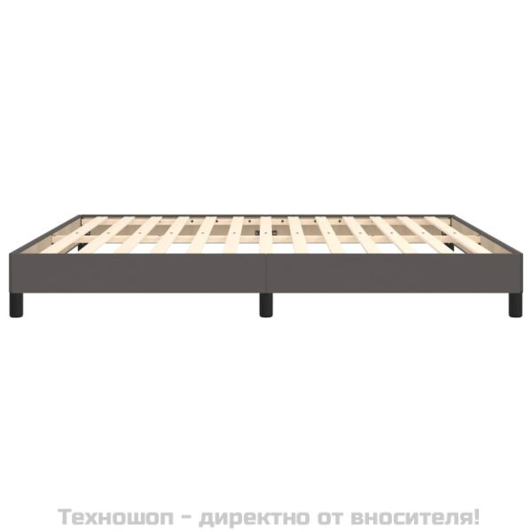 Pамка за легло сива 160x200 см изкуствена кожа