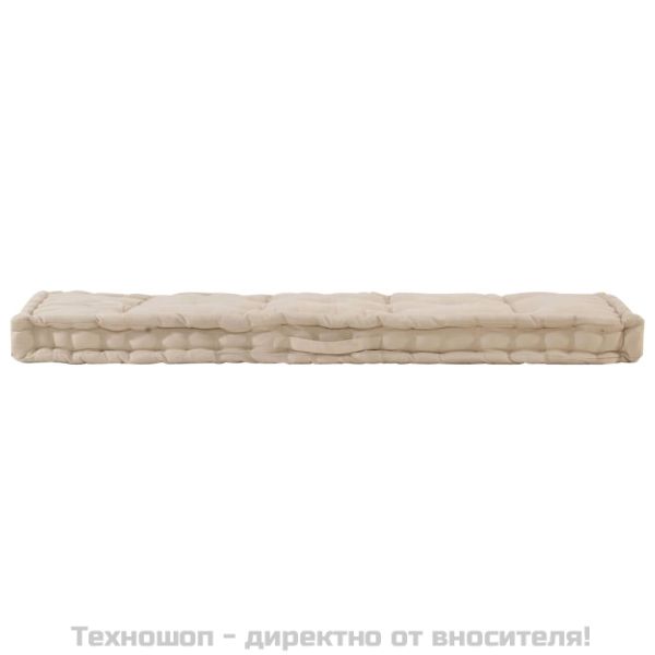 Палетни възглавници за под, 2 бр, памук, бежови