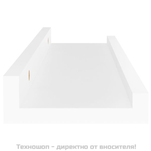 Стенни рафтове, 4 бр, бели, 40x9x3 см