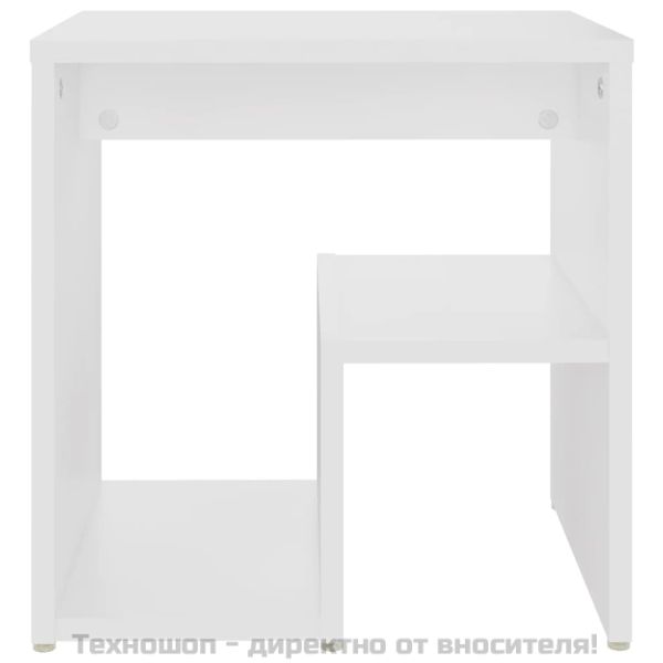 Нощно шкафче, бяло, 40x30x40 см, инженерно дърво