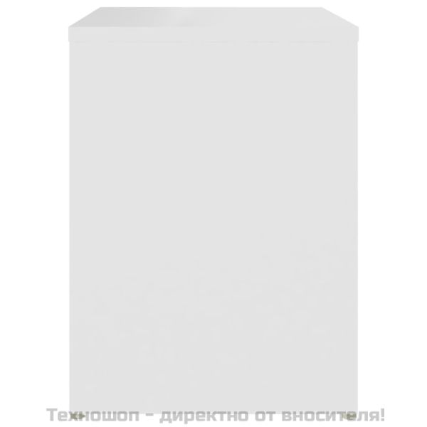 Нощно шкафче, бяло, 40x30x40 см, инженерно дърво