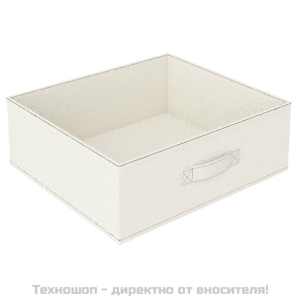 Етажерка за съхранение с 4 текстилни кошове, стомана, кремава