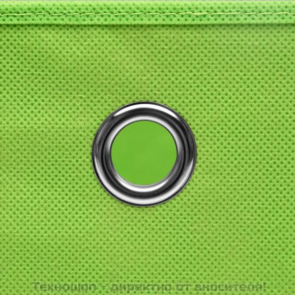 Кутии за съхранение 4 бр зелени 32x32x32 см плат