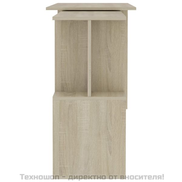 Ъглово бюро, дъб сонома, 200x50x76 см, инженерно дърво