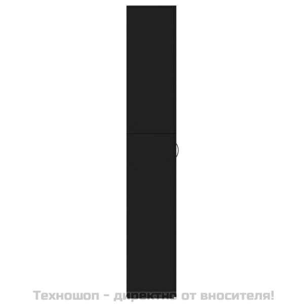 Офис шкаф, черен, 60x32x190 см, инженерно дърво