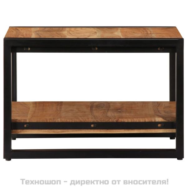 Маса за кафе, 60x60x40 см, акациево дърво масив
