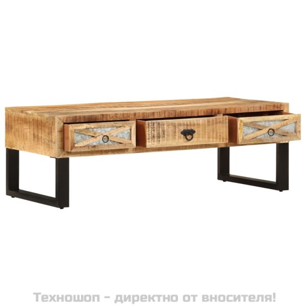 Маса за кафе, 110x50x38 см, мангово дърво масив