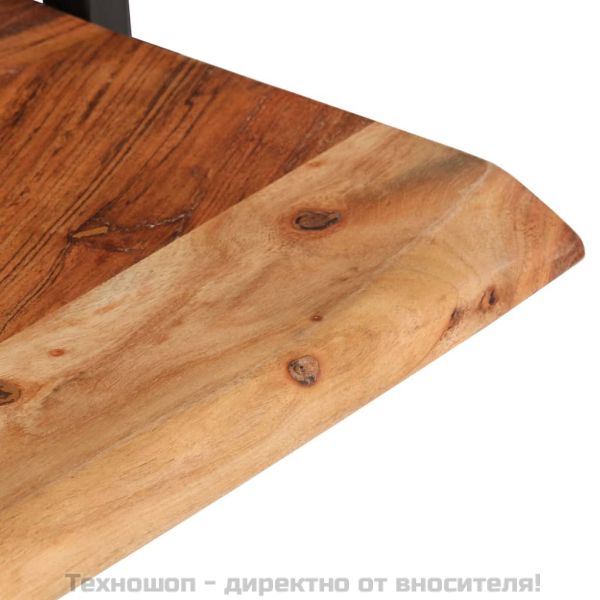 Стенни рафтове 2 бр 60x25x35 см акациево дърво масив и стомана