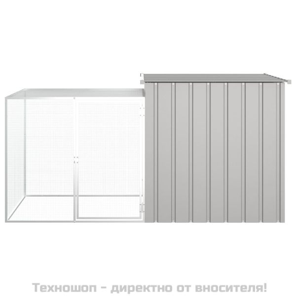 Клетка за пилета сива 200x91x100 см поцинкована стомана
