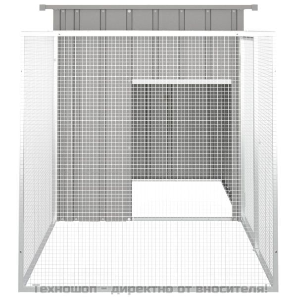Клетка за пилета сива 200x91x100 см поцинкована стомана