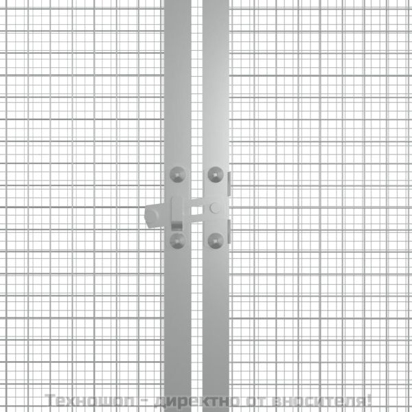 Клетка за пилета сива 200x91x100 см поцинкована стомана