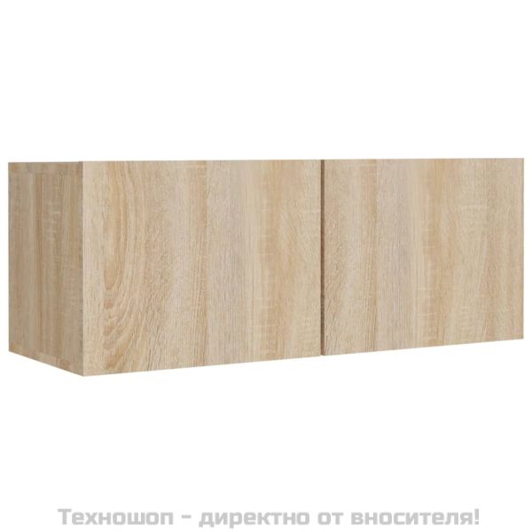 Комплект ТВ шкафове от 4 части, сонома дъб, инженерно дърво