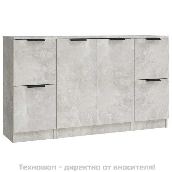 Сайдборди, 3 бр, бетонно сиви, инженерно дърво