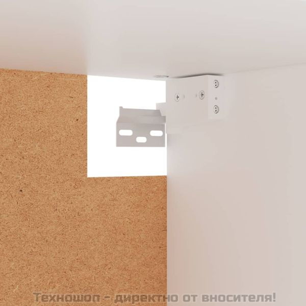 Гардероб, бял, 100x32,5x35 см, инженерно дърво