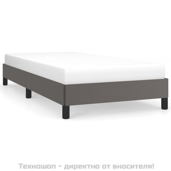 Pамка за легло сива 90x200 см изкуствена кожа