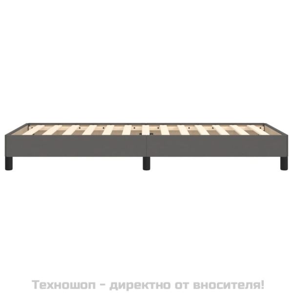 Pамка за легло сива 90x200 см изкуствена кожа