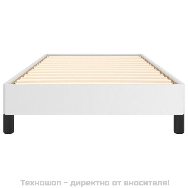 Рамка за легло, бяла, 80x200 см, изкуствена кожа