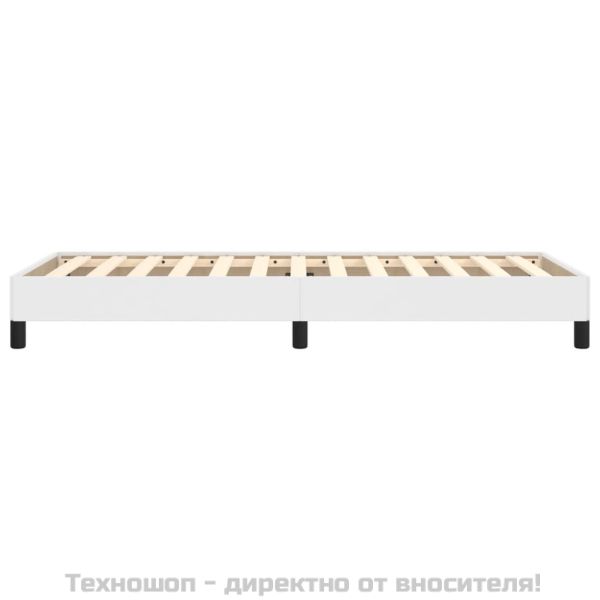 Рамка за легло, бяла, 80x200 см, изкуствена кожа