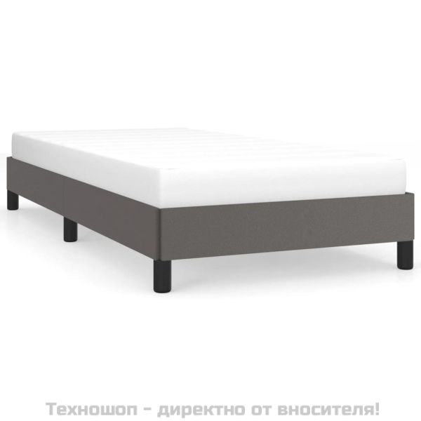 Рамка за легло, сива, 80x200 см, изкуствена кожа