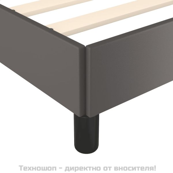 Рамка за легло, сива, 80x200 см, изкуствена кожа