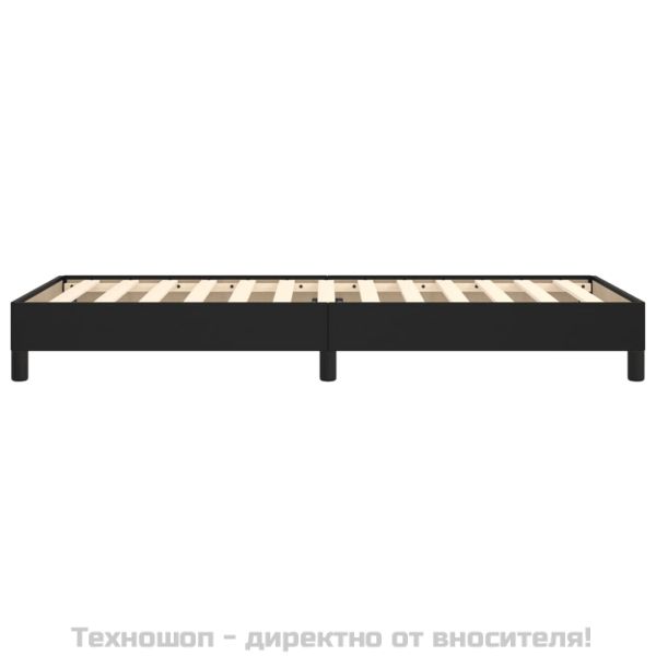 Рамка за легло, черна, 80x200 см, изкуствена кожа