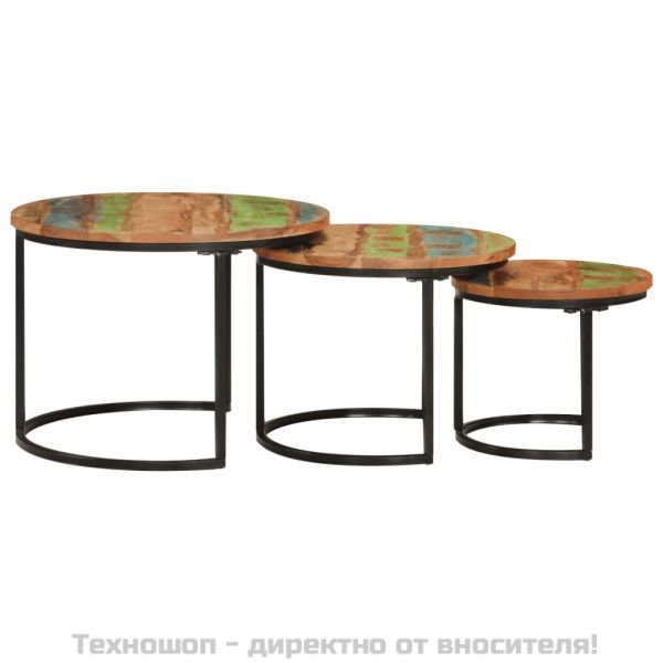 Стифиращи маси, 3 бр, регенерирано дърво масив