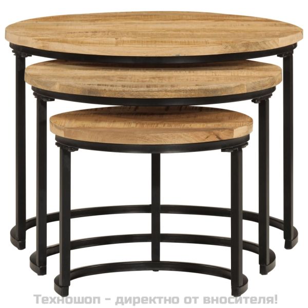 Стифиращи маси, 3 бр, манго масив